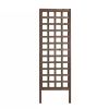 Outdoor 6-Ft Wooden Garden Lattice Trellis in Walnut Wood Finish