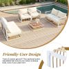 TOPMAX Modern Minimalist 7-Piece Metal Patio Sectional Sofa Set