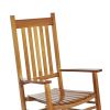 Outsunny Outdoor Rocking Chair, Patio Wooden Rocking Chair with Smooth Armrests, High Back for Garden, Balcony, Porch, Supports Up to 352 lbs.