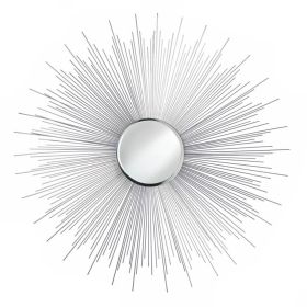 Silver Rays Mirror - Elegant Home Decor Accent with Stunning Reflections