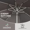 10FT Patio Umbrella, Outdoor Table Umbrella with Push Button Tilt and Crank