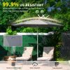 10FT Patio Umbrella, Outdoor Table Umbrella with Push Button Tilt and Crank