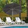 10FT Patio Umbrella, Outdoor Table Umbrella with Push Button Tilt and Crank