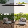 10FT Patio Umbrella, Outdoor Table Umbrella with Push Button Tilt and Crank